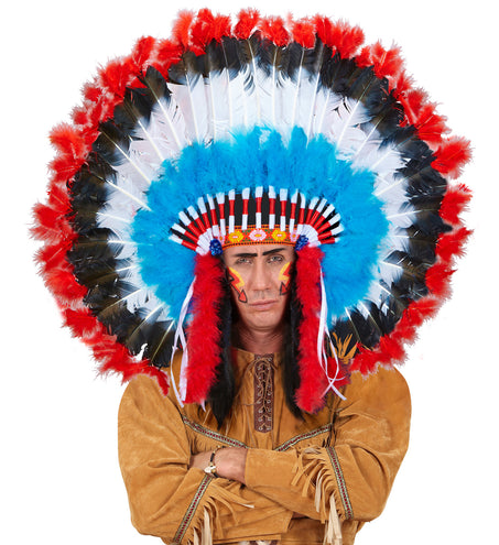 e-carnavalskleding-SYK Luxe indianentooi met marabou