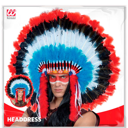 e-carnavalskleding-SYK Luxe indianentooi met marabou