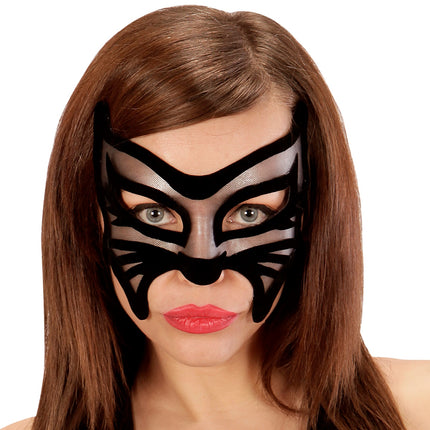e-carnavalskleding-SYK Luxe katten oogmaskers in huidkleur