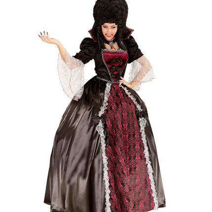 e-carnavalskleding-SYK Luxe vampier jurk dames Barones