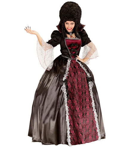e-carnavalskleding-SYK Luxe vampier jurk dames Barones