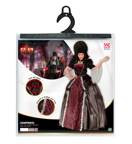 e-carnavalskleding-SYK Luxe vampier jurk dames Barones