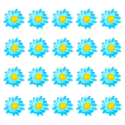 e-carnavalskleding-SYK Madelief decoratieve bloemen lichtblauw