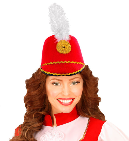e-carnavalskleding-SYK Majorette hoed rood kind