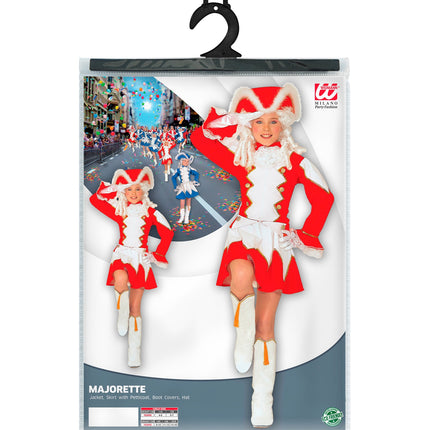 e-carnavalskleding-SYK Majorette kostuum Ellis kind rood