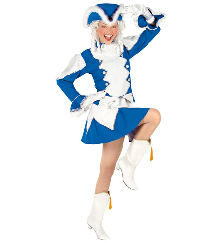 e-carnavalskleding-SYK Majorette kostuum Stacy dames blauw