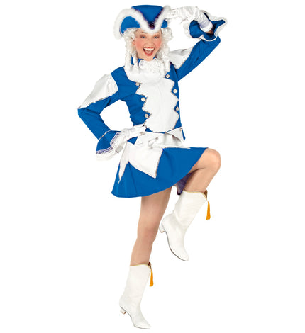 e-carnavalskleding-SYK Majorette kostuum Stacy dames blauw