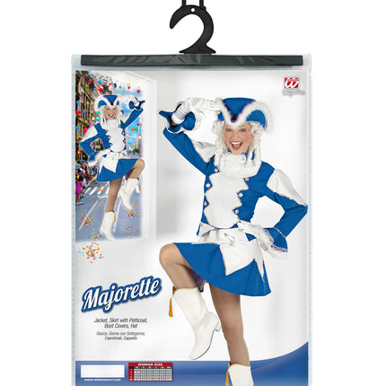 e-carnavalskleding-SYK Majorette kostuum Stacy dames blauw