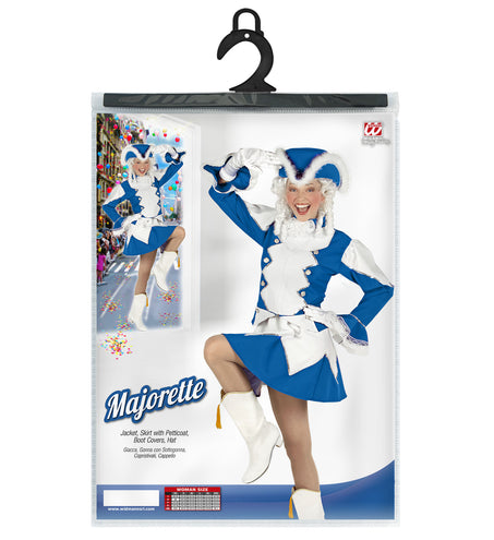 e-carnavalskleding-SYK Majorette kostuum Stacy dames blauw