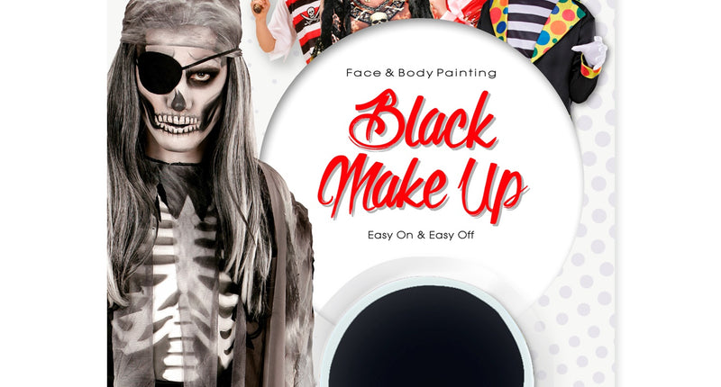 e-carnavalskleding-SYK Make-up aqua zwart