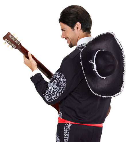 e-carnavalskleding-SYK Mariachi hoed sombrero zwart wit