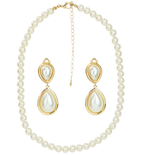 e-carnavalskleding-SYK Marilyn Monroe parel ketting en oorbellen