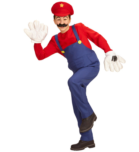 e-carnavalskleding-SYK Mario de loodgieter tuinbroek voor kids