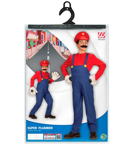 e-carnavalskleding-SYK Mario de loodgieter tuinbroek voor kids