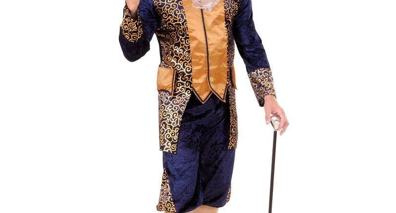 e-carnavalskleding-SYK Markies kostuum in blauw