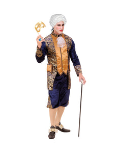 e-carnavalskleding-SYK Markies kostuum in blauw