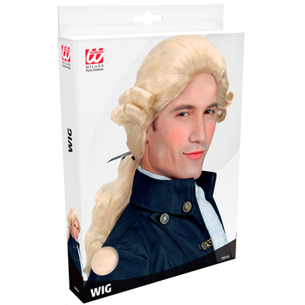 e-carnavalskleding-SYK Markies pruik Graaf Nelson in blond