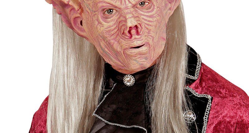 e-carnavalskleding-SYK Masker creepy vampier met haren