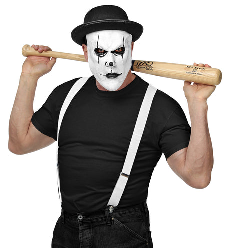 e-carnavalskleding-SYK Masker griezel clown met bolhoed
