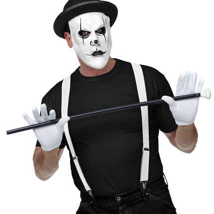 e-carnavalskleding-SYK Masker griezel clown met bolhoed