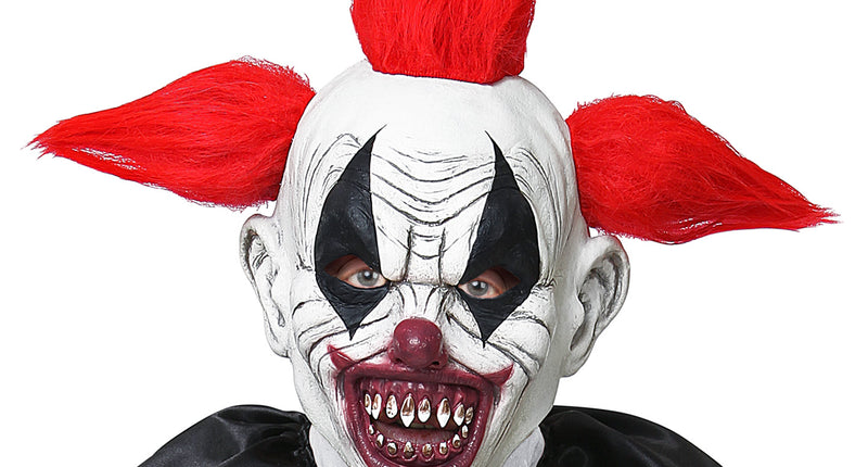 e-carnavalskleding-SYK Masker horror clown Wessel met haar