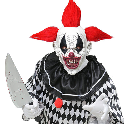e-carnavalskleding-SYK Masker horror clown Wessel met haar