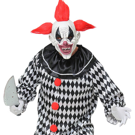e-carnavalskleding-SYK Masker horror clown Wessel met haar