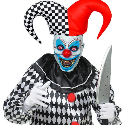 e-carnavalskleding-SYK Masker horror nar Kevin met muts