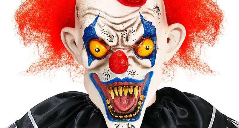 e-carnavalskleding-SYK Masker killer clown met rode haren