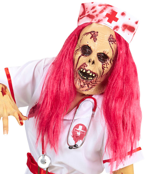 e-carnavalskleding-SYK Masker Zombie Verpleegster