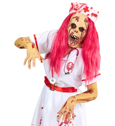 e-carnavalskleding-SYK Masker Zombie Verpleegster
