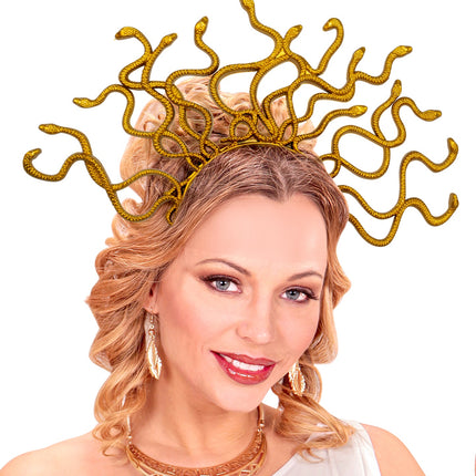e-carnavalskleding-SYK Medusa diadeem goud