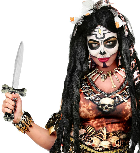 e-carnavalskleding-SYK Mes halloween met schedels
