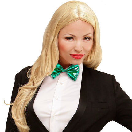 e-carnavalskleding-SYK Metallic groene strikjes