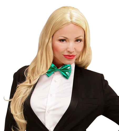 e-carnavalskleding-SYK Metallic groene strikjes