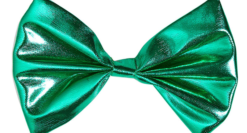 e-carnavalskleding-SYK Metallic groene strikjes