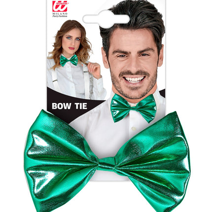e-carnavalskleding-SYK Metallic groene strikjes
