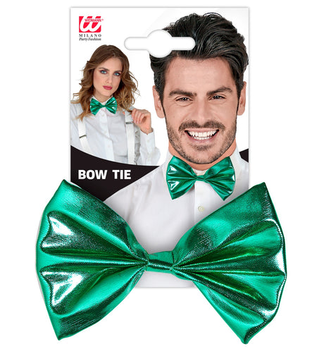e-carnavalskleding-SYK Metallic groene strikjes