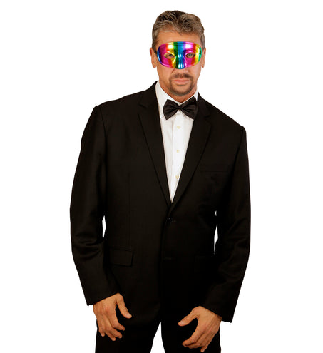 e-carnavalskleding-SYK Metallic kleurig regenboog masker