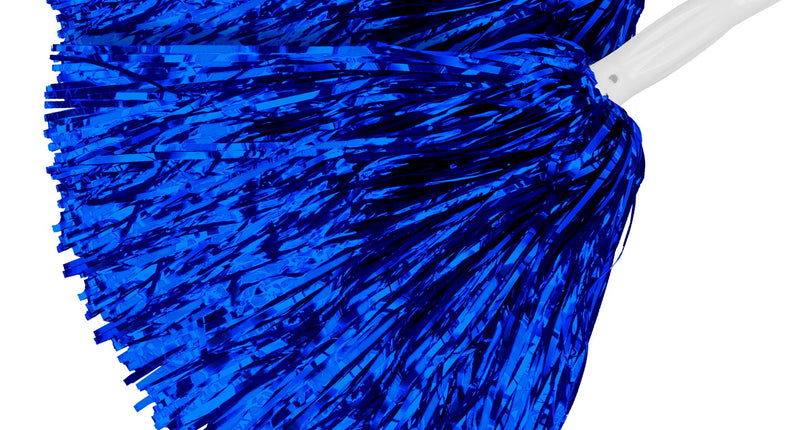 e-carnavalskleding-SYK Metallic pompons set blauw