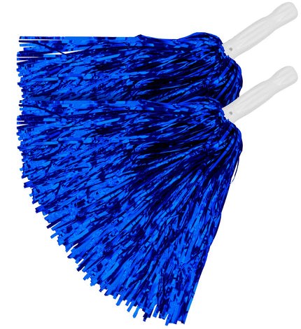 e-carnavalskleding-SYK Metallic pompons set blauw