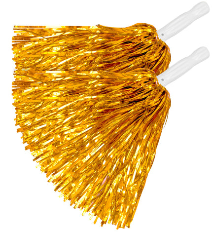 e-carnavalskleding-SYK Metallic pompons set goud