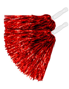 e-carnavalskleding-SYK Metallic pompons set rood