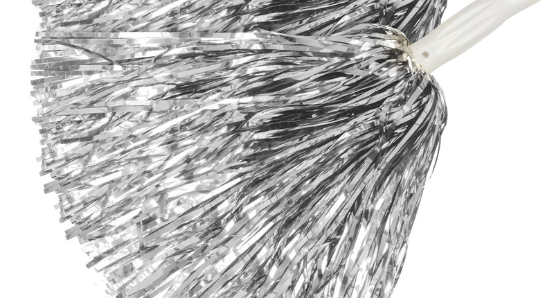 e-carnavalskleding-SYK Metallic pompons set zilver