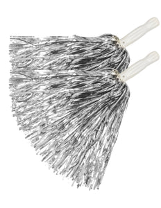 e-carnavalskleding-SYK Metallic pompons set zilver