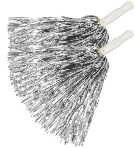e-carnavalskleding-SYK Metallic pompons set zilver