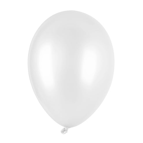 e-carnavalskleding-SYK Metallic witte ballonnen