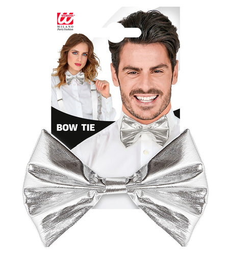 e-carnavalskleding-SYK Metallic zilveren strikjes