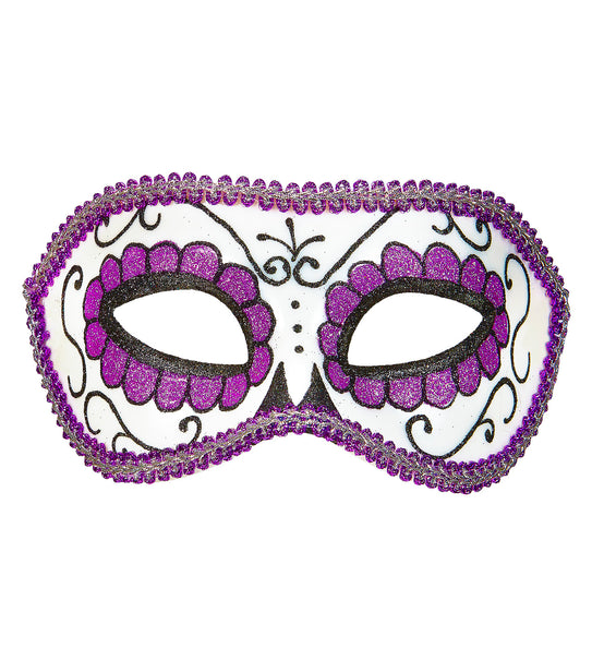 e-carnavalskleding-SYK Mexicaanse oogmaskers paars met zwart