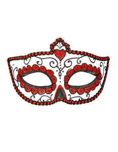 e-carnavalskleding-SYK Mexicaanse oogmaskers rood met zwart